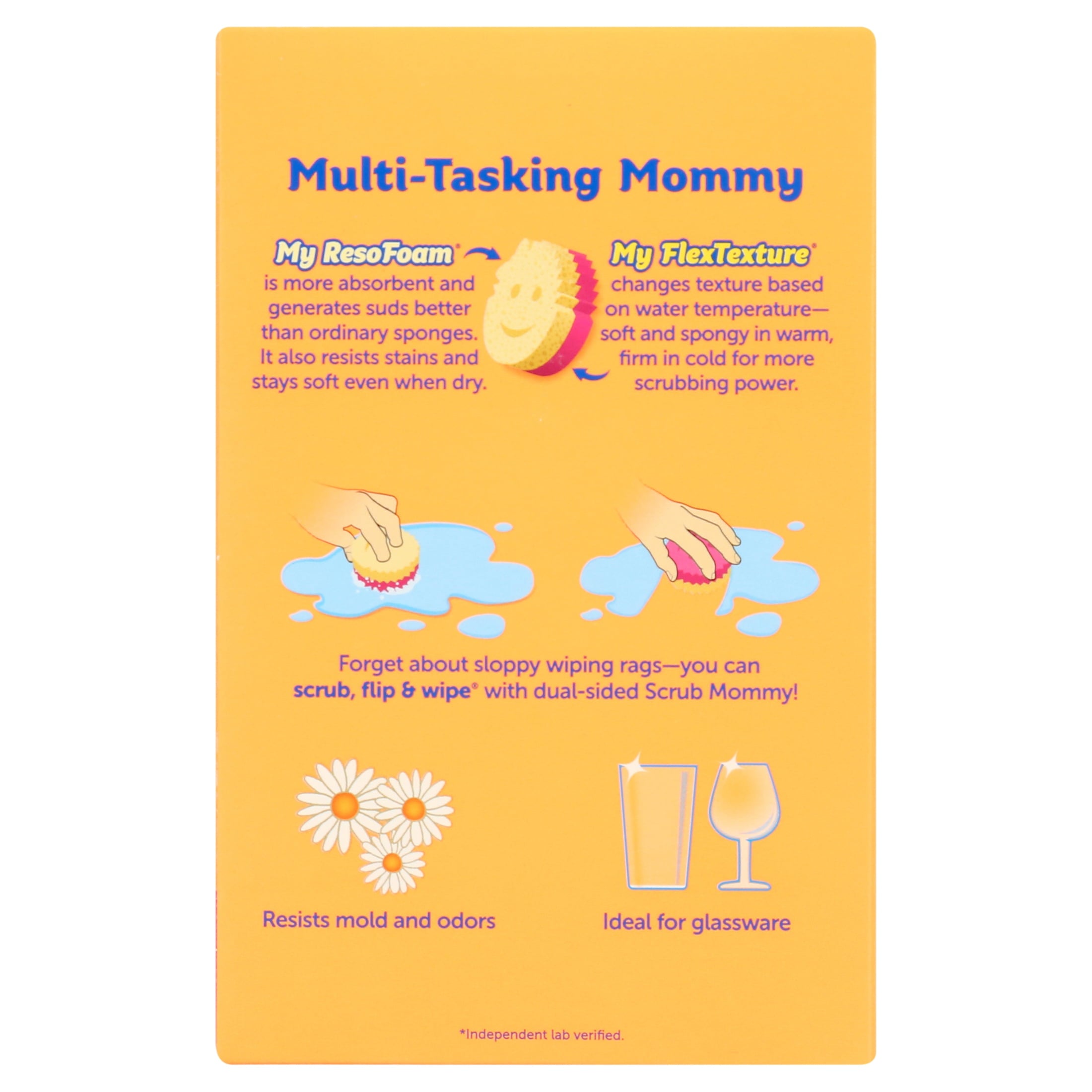 Scrub Mommy Non-Scratch Cleaning Sponges, 4 Count