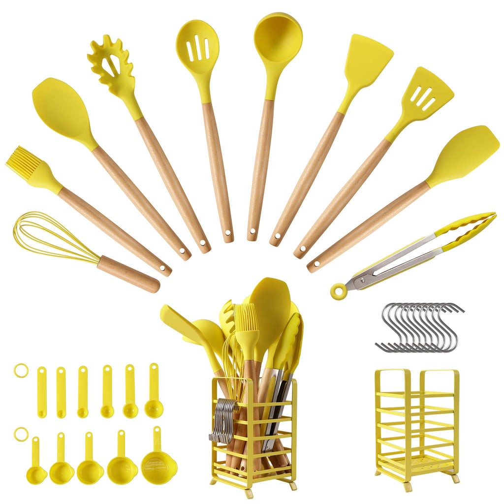 32 PCS Silicone Cooking Utensils Set, 446°F for Nonstick Cookware