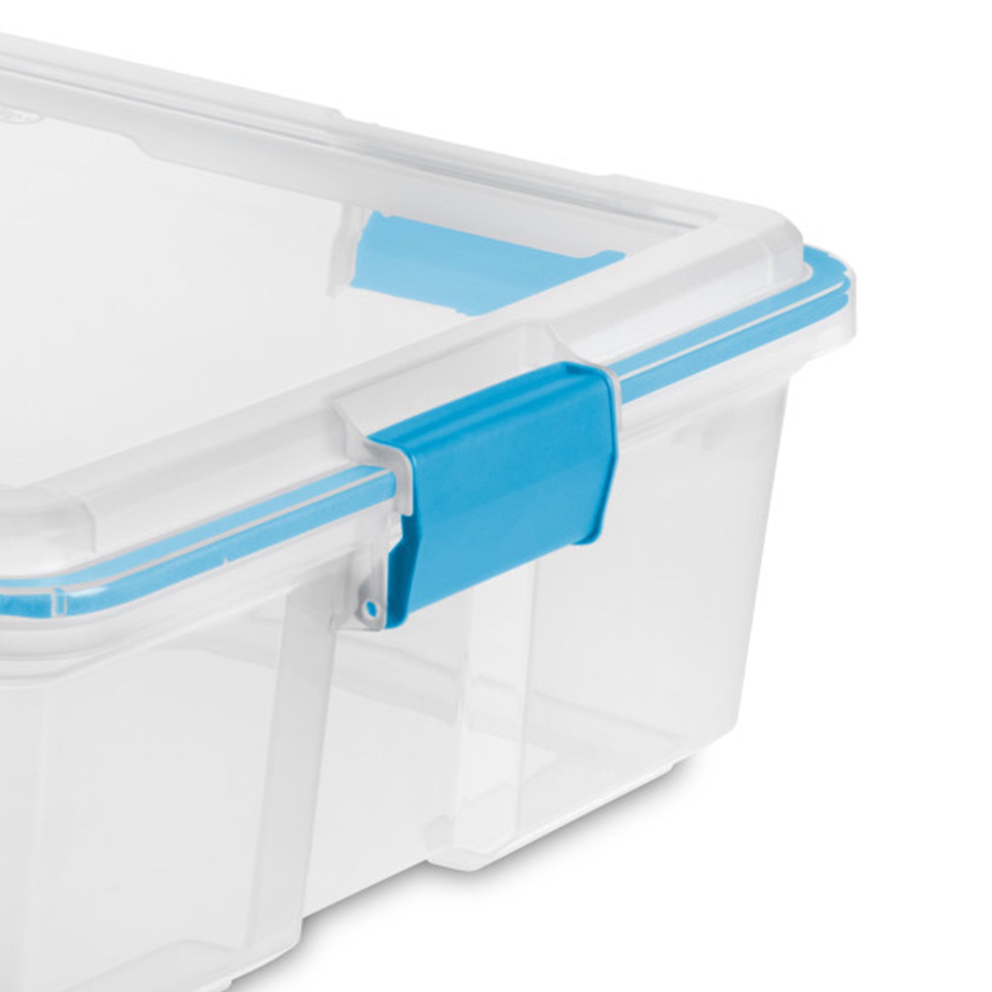 7.5 Quart Clear Plastic Storage Box with Latching Lids, (6 Pack)