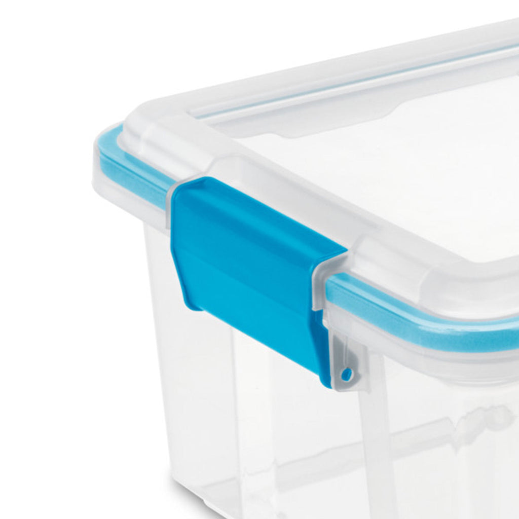 7.5 Quart Clear Plastic Storage Box with Latching Lids, (6 Pack)