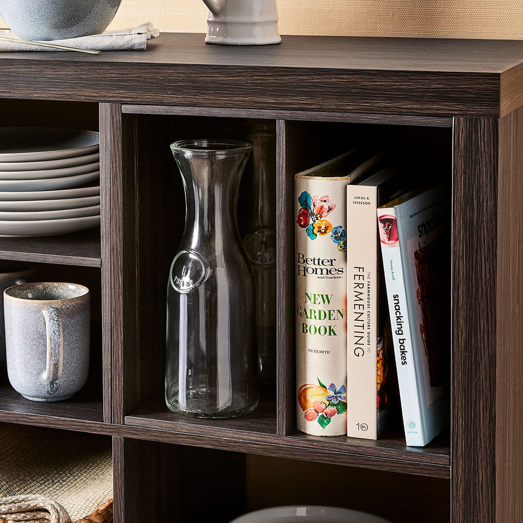 Better Homes &amp; Gardens H Shelf Insert for Cube Organizers, Tobacco Oak