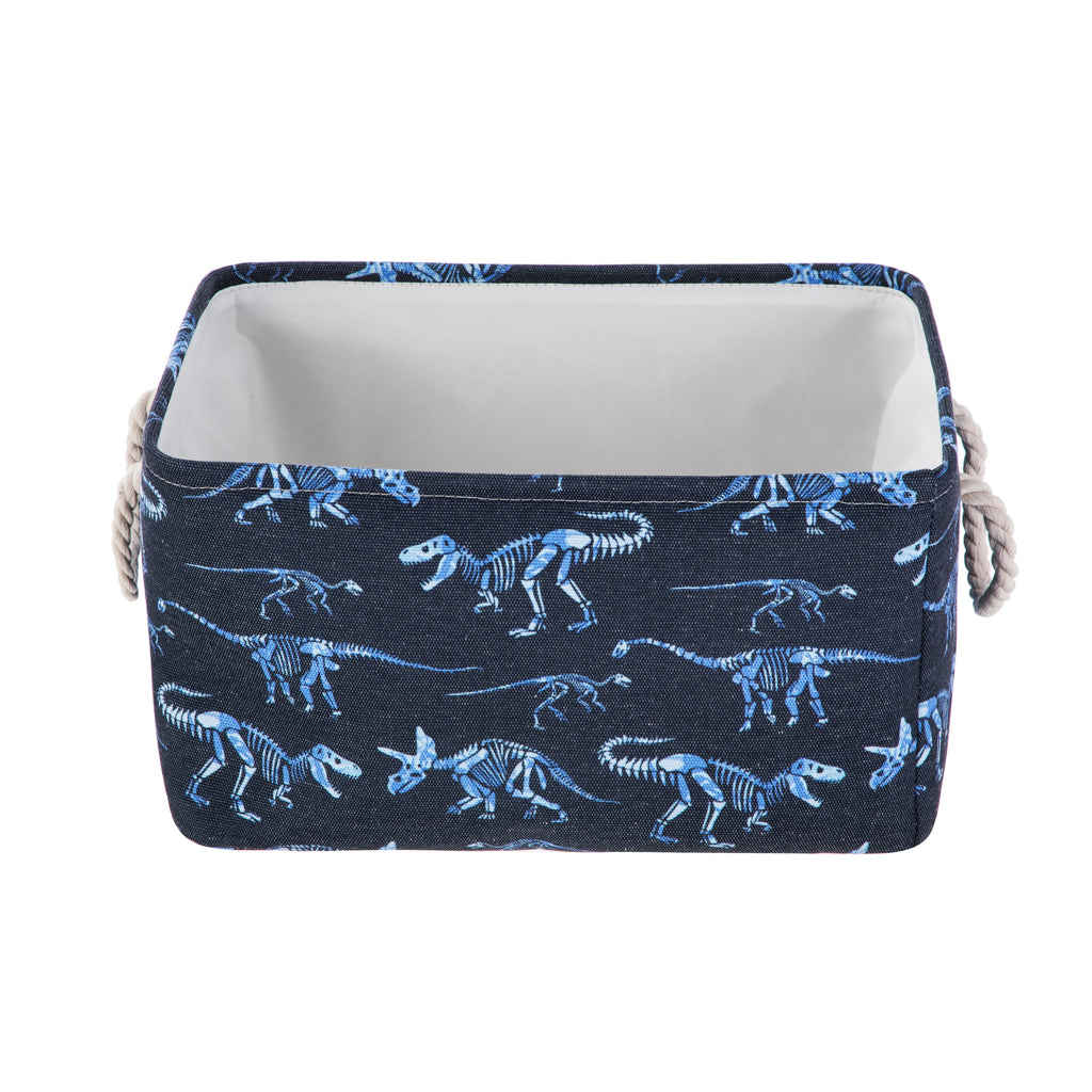 Kids Butterfly Canvas Storage Basket with Handles, 15 in x 11 in x 7.8 in