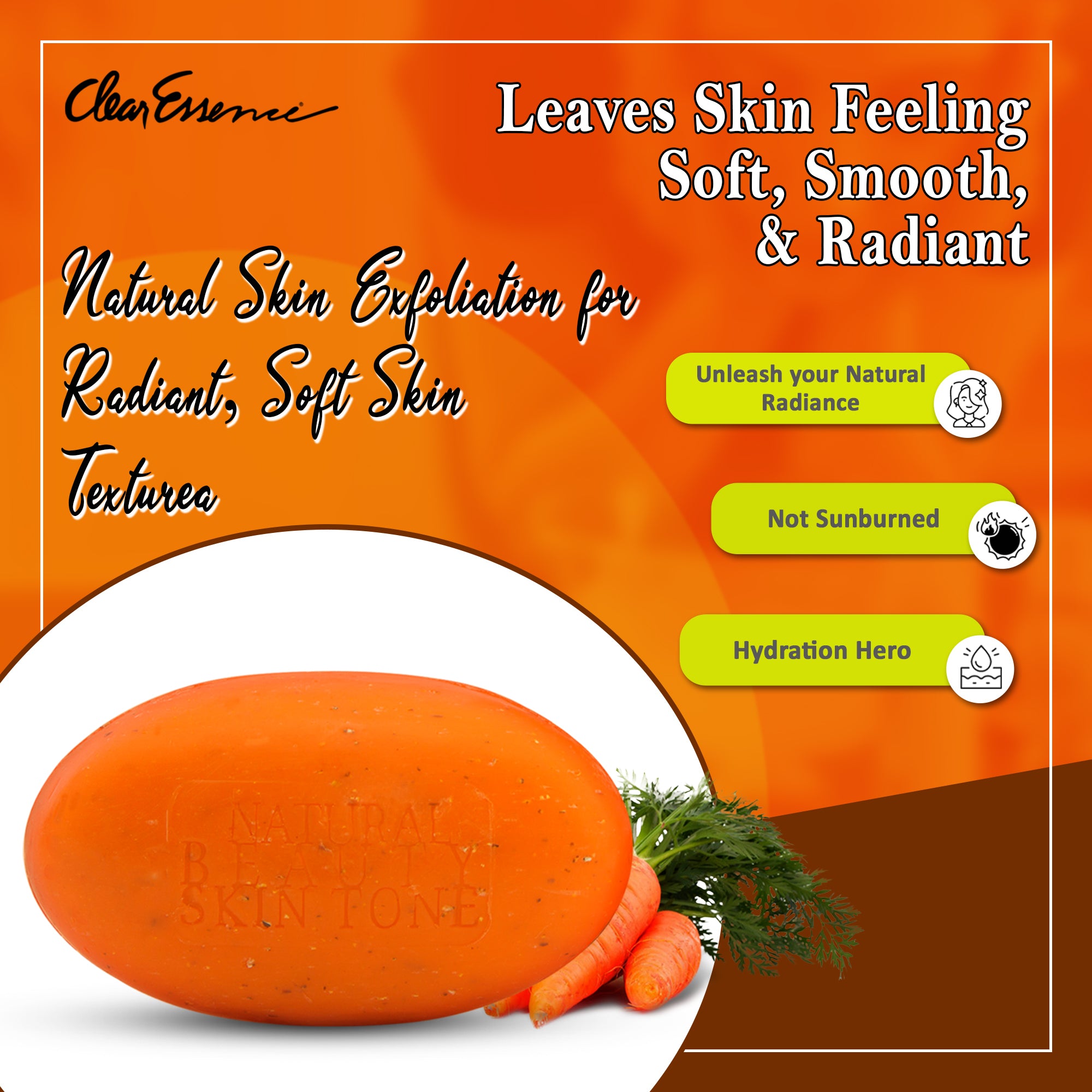 My Beauty Skin Tone Carrot Oil Soap-Beauty Bar Soap Improve Skin Complexion (6.1 oz.)