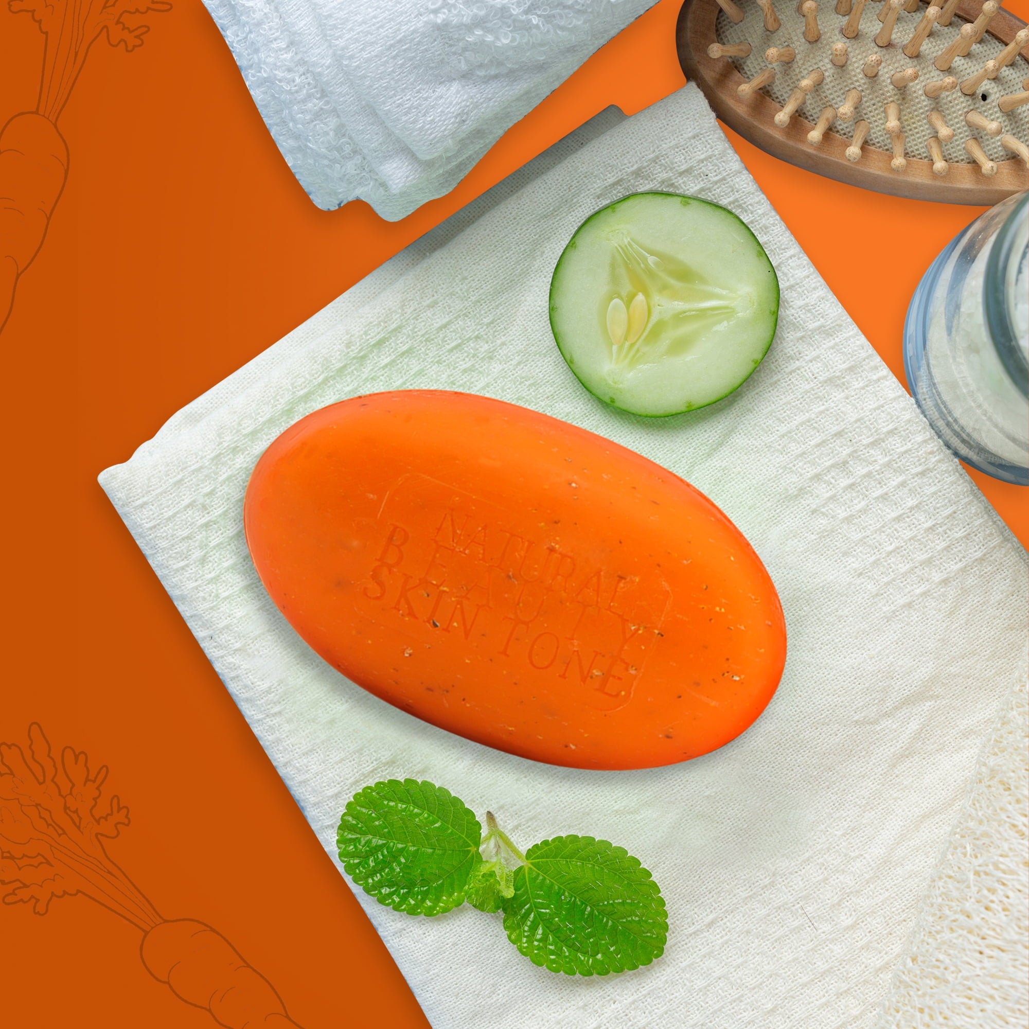 My Beauty Skin Tone Carrot Oil Soap-Beauty Bar Soap Improve Skin Complexion (6.1 oz.)