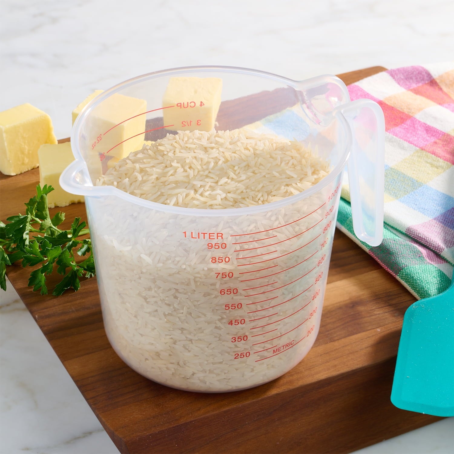 4 Cup PP Plastic Measuring Cup, 32 oz, Clear