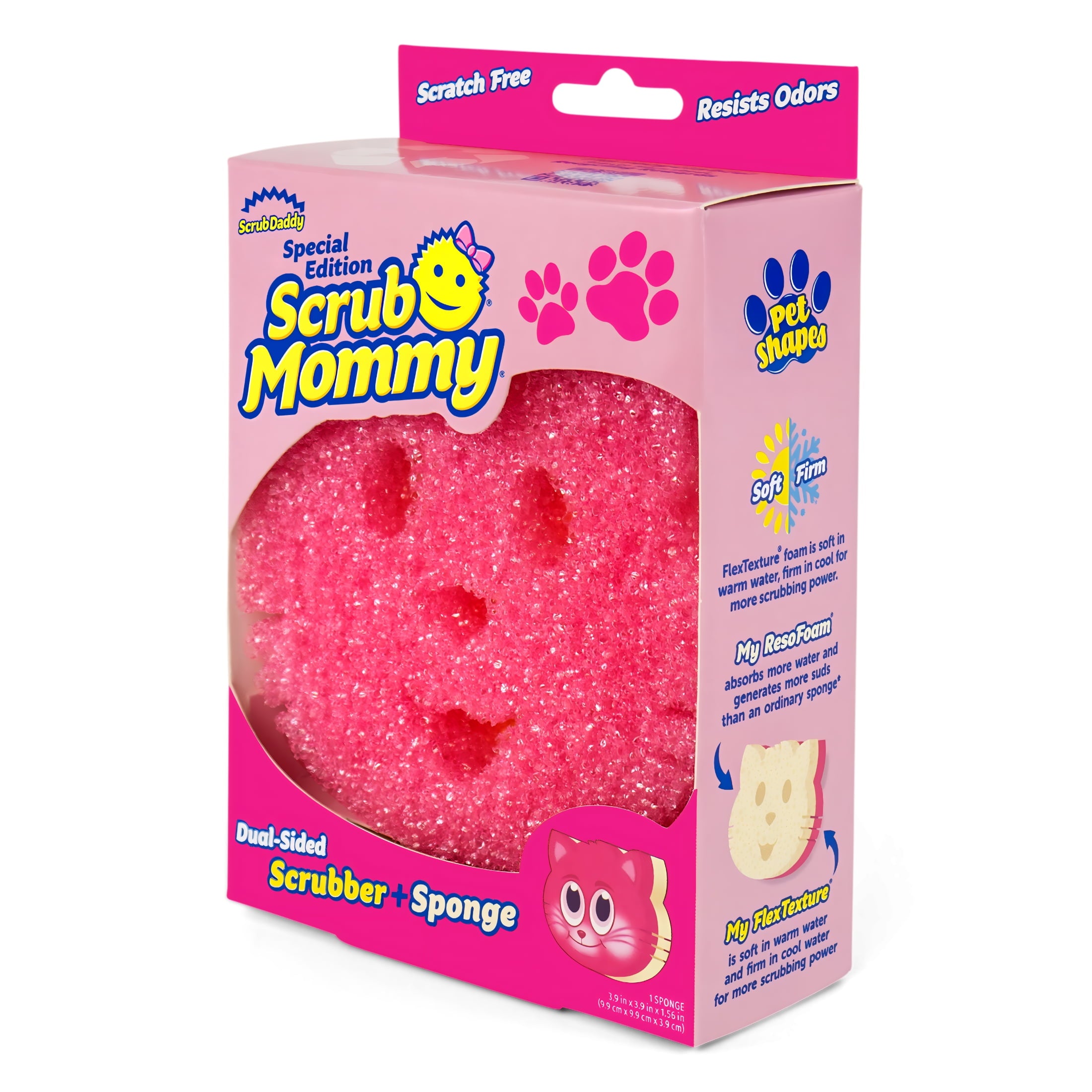 Scrub Mommy Special Edition Cat Dual-Sided Cleaning Sponge