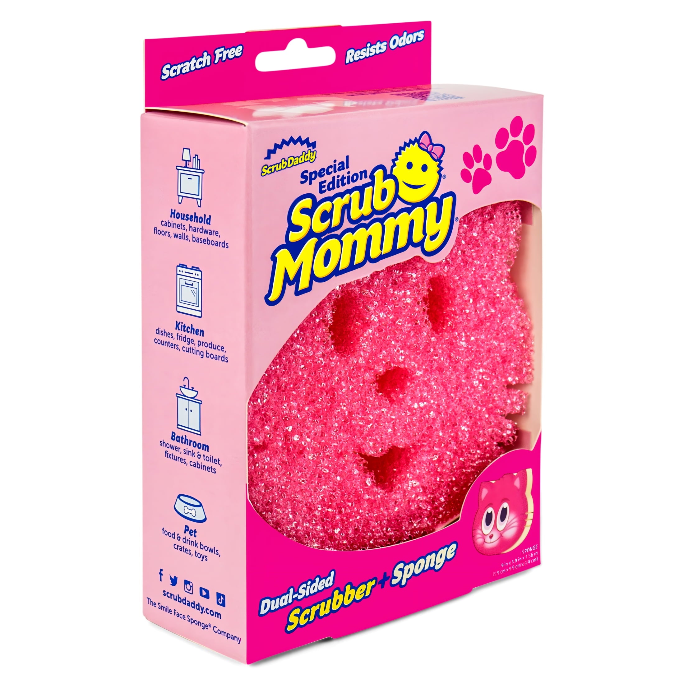 Scrub Mommy Special Edition Cat Dual-Sided Cleaning Sponge