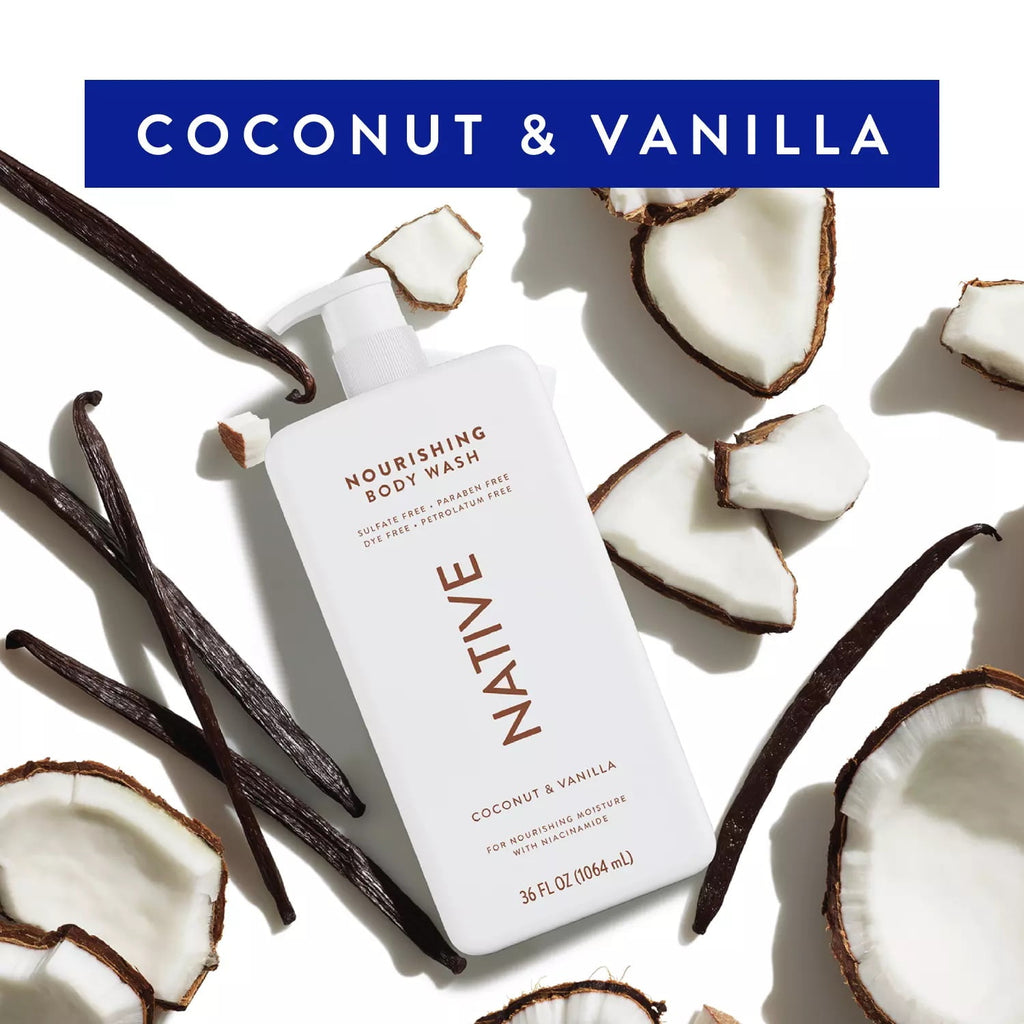 Nourishing Body Wash, Coconut &amp; Vanilla, 36 Fluid Ounce (Pack of 2)