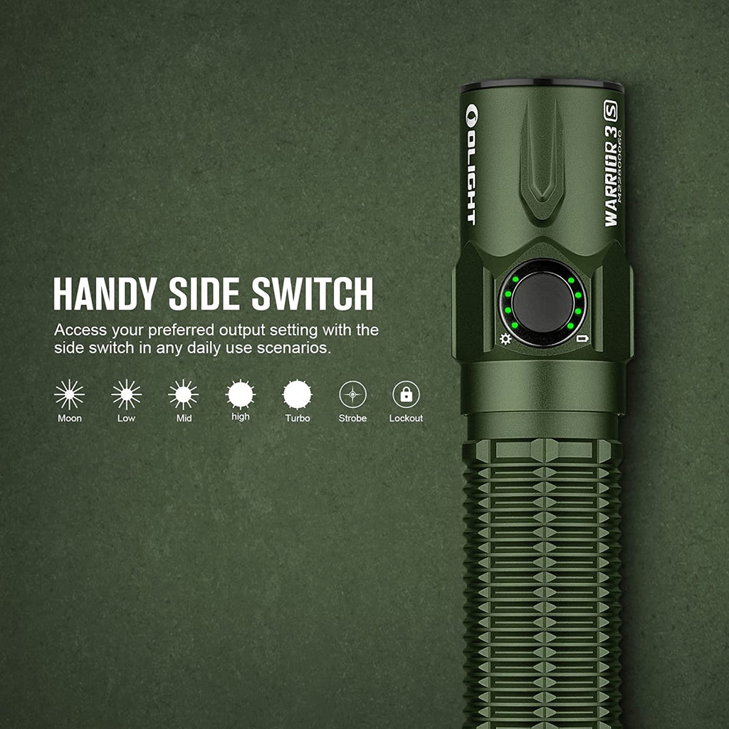 Warrior 3S Dream Blue Waterproof handheld Flashlight, 2300 Lum, 300 Meter