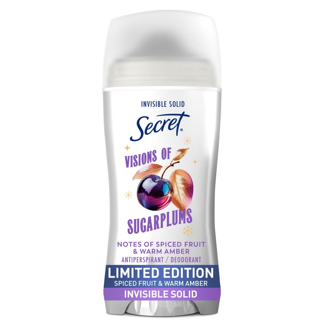 Fresh Invisible Solid Antiperspirant and Deodorant for Women, Sugarplum Scent 2.6 oz