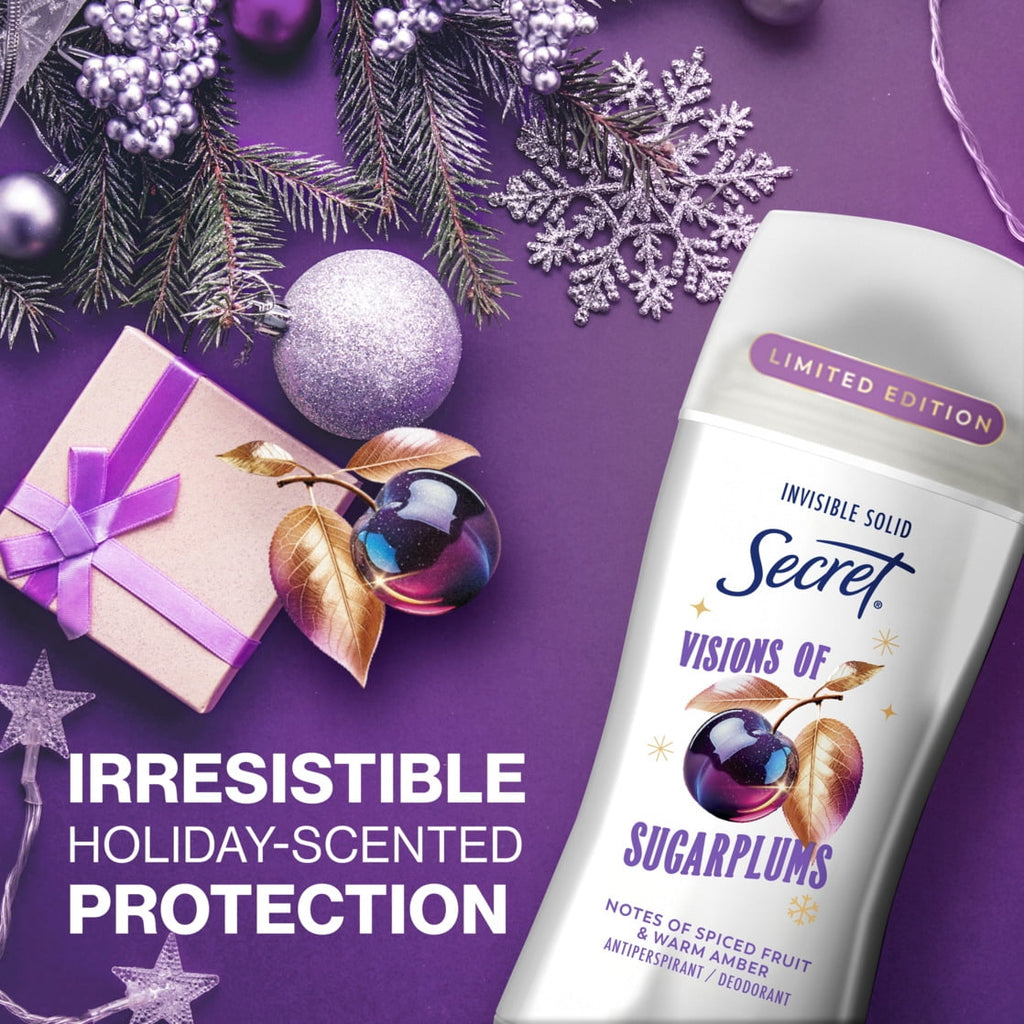 Fresh Invisible Solid Antiperspirant and Deodorant for Women, Sugarplum Scent 2.6 oz