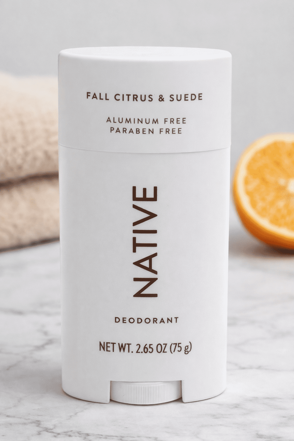 Paraben Free Aluminum Free Deodorant Stick, Fall Citrus &amp; Suede, 2.65 oz (75 g)
