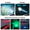 Marauder Mini 7,000 Lumens Bright Flashlight with 600 Meters Beam Distance, Powerful RGB Lights, Magnetic Rechargeable for Outdoors Work, Hunting, and Searching(Midnight Blue)