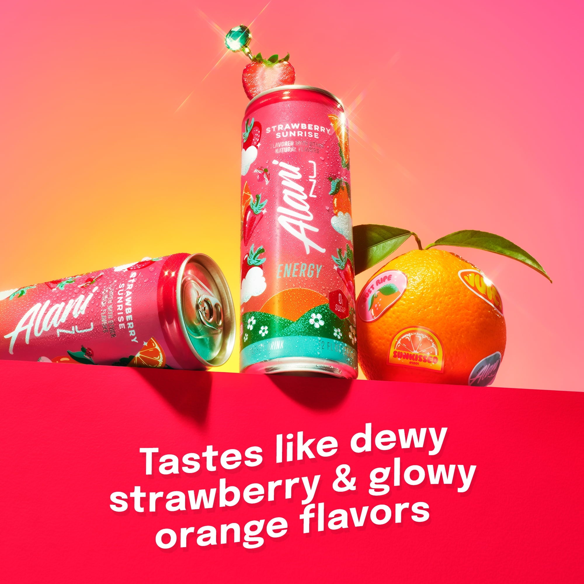 Energy Drink Strawberry Sunrise 12oz 24 Pack