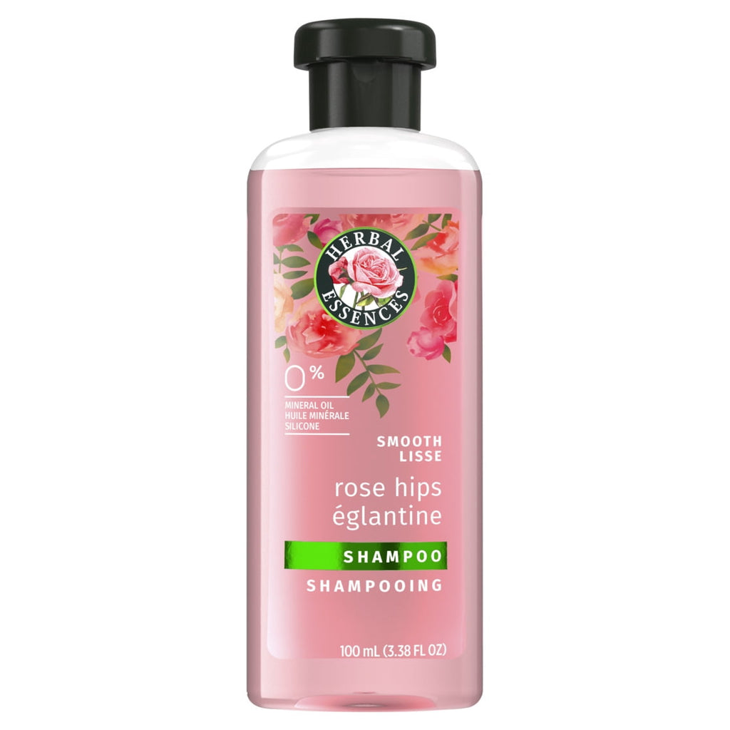 Rose Hips Smooth Shampoo, All Hair Types, 3.38 fl oz Travel Size