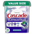 Platinum Plus Dishwasher Detergent Pacs, Mountain Scent, 62 Count (2 Pack)
