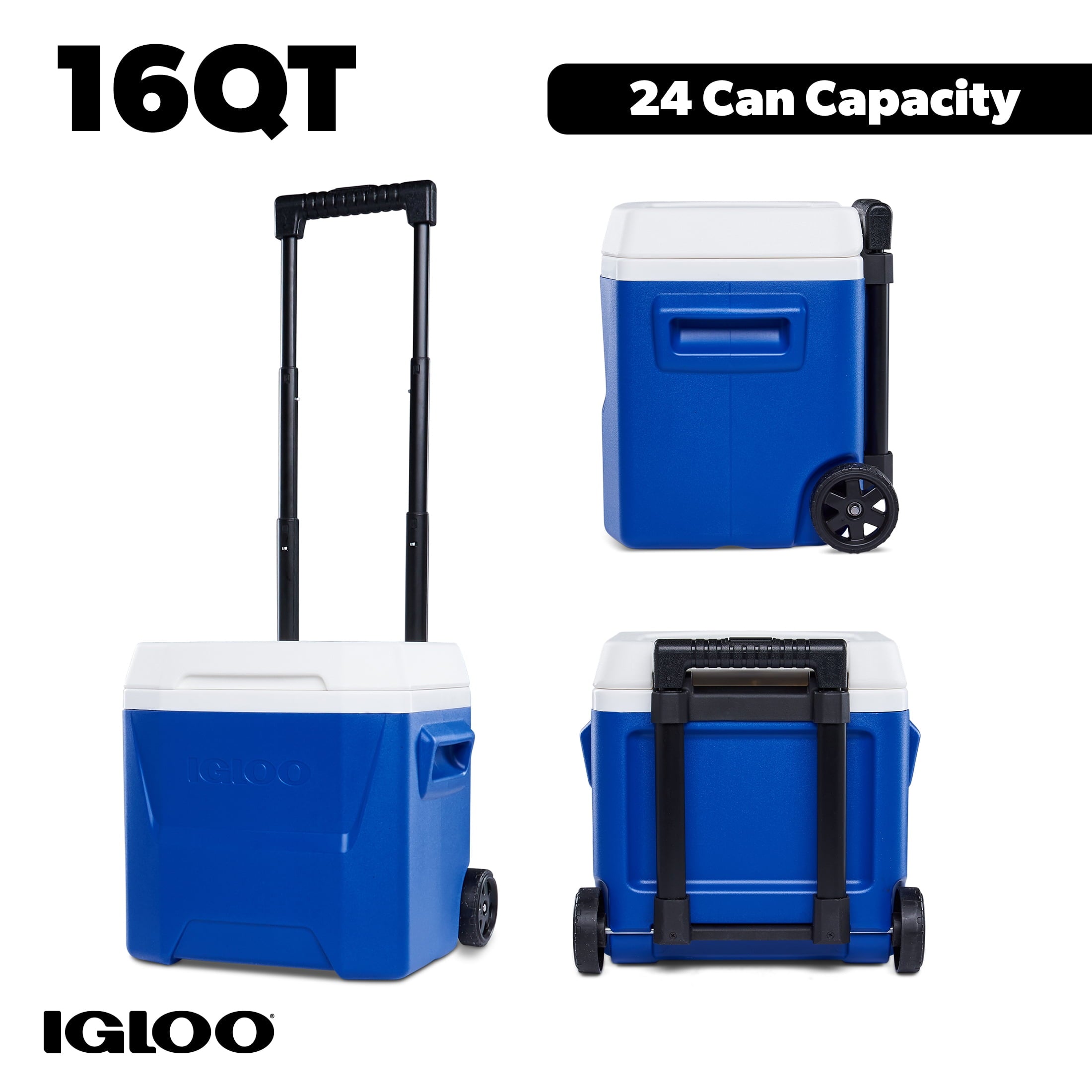 (2 pack) Igloo 16 QT Laguna Ice Chest Cooler with Wheels, Blue
