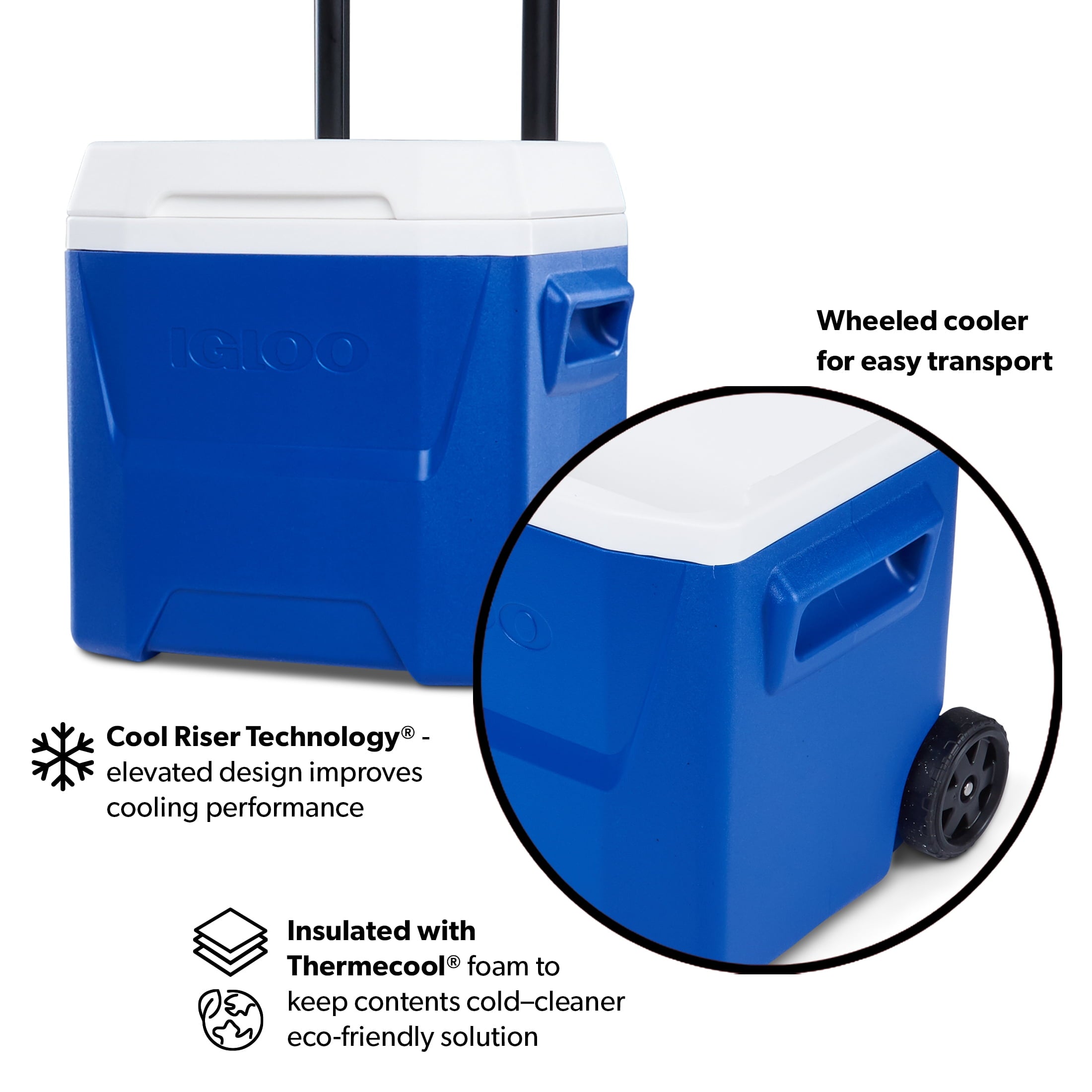 (2 pack) Igloo 16 QT Laguna Ice Chest Cooler with Wheels, Blue