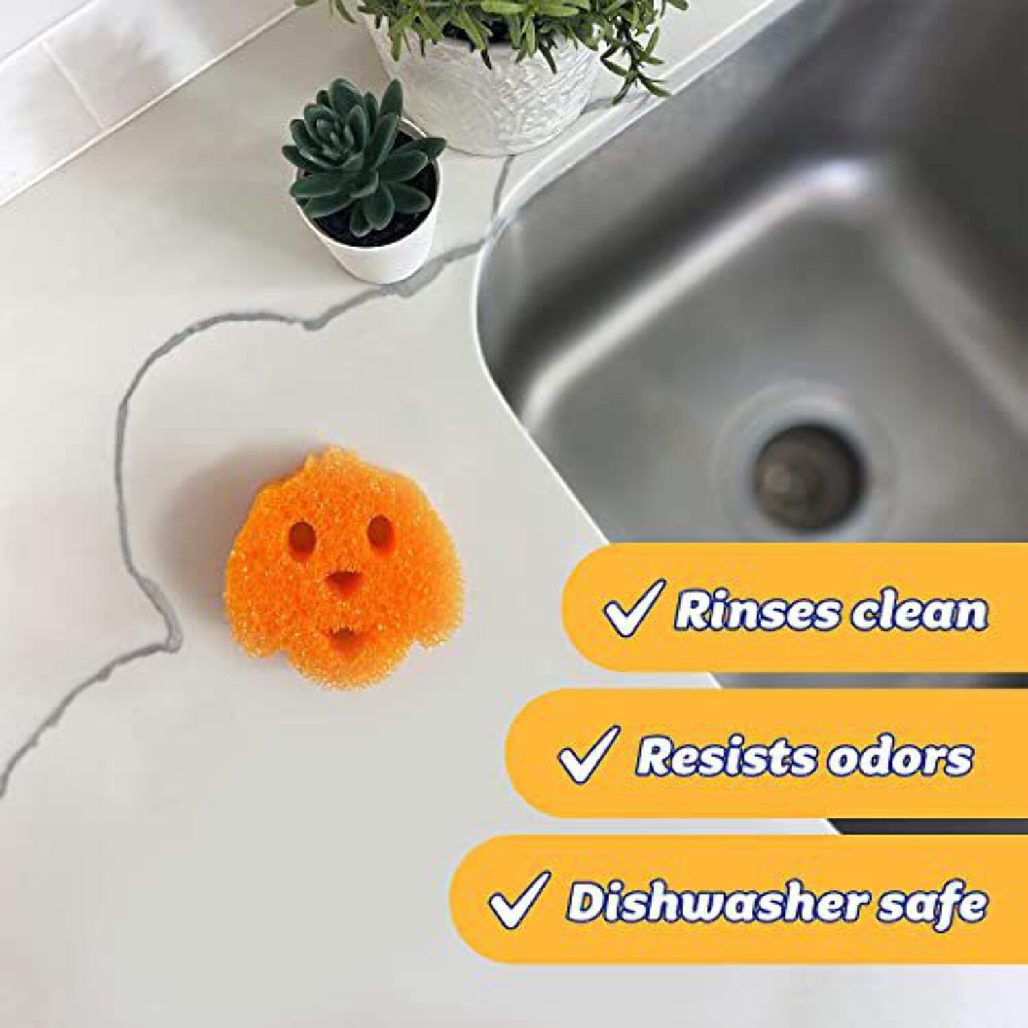 Special Edition Pets Dog - Scratch-Free Multipurpose Dish Sponge - BPA Free &amp; Made with Polymer Foam - Stain &amp; Odor Resistant Kitchen Sponge (1ct)