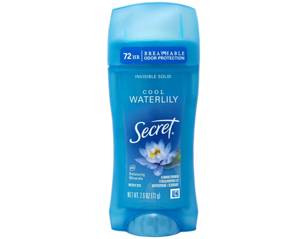 Antiperspirant &amp; Deodorant Invisible Solid Cool Waterlily, 72HR Breathable Sweat &amp; Odor Protection, 2.6 OZ