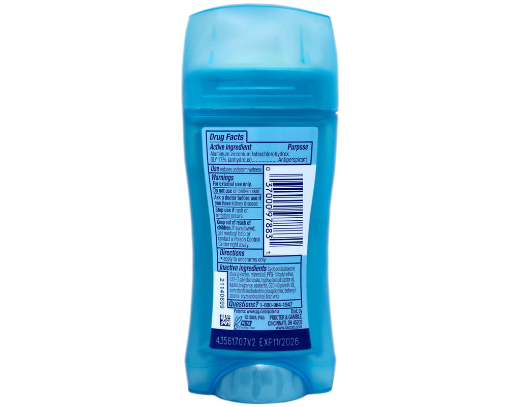 Antiperspirant &amp; Deodorant Invisible Solid Cool Waterlily, 72HR Breathable Sweat &amp; Odor Protection, 2.6 OZ