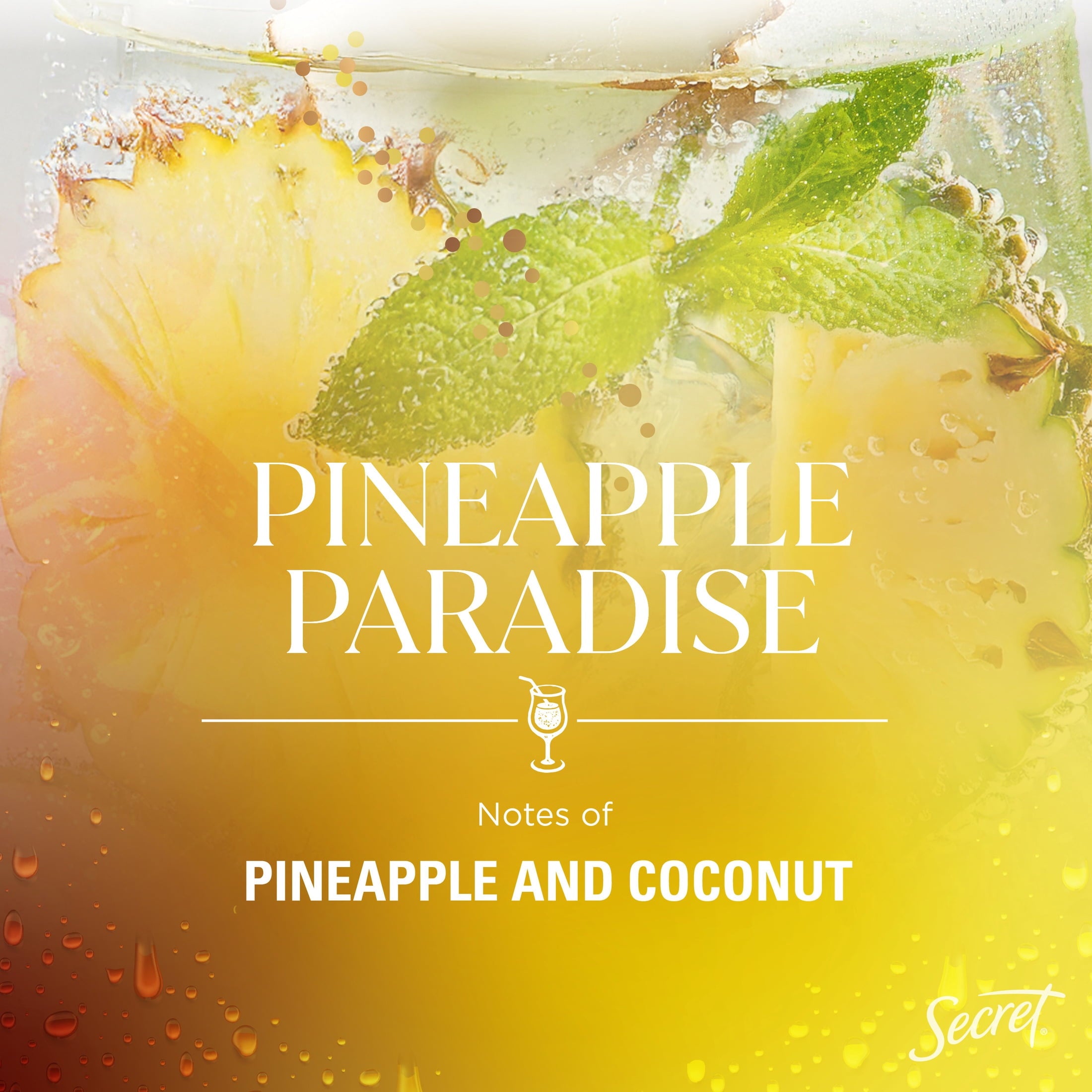 Fresh Clear Gel Antiperspirant and Deodorant for Women, Pineapple Paradise, 2.6 oz