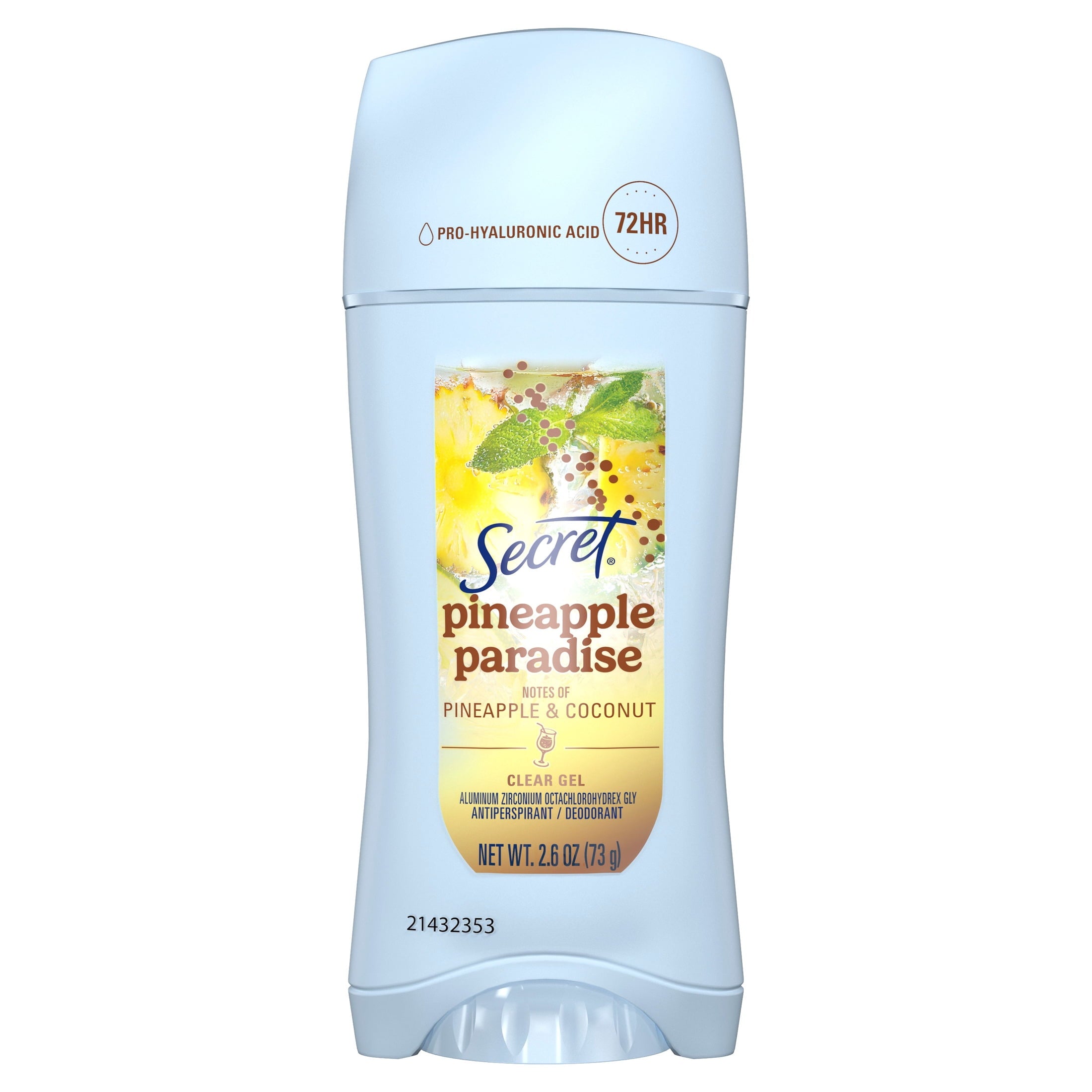 Fresh Clear Gel Antiperspirant and Deodorant for Women, Pineapple Paradise, 2.6 oz