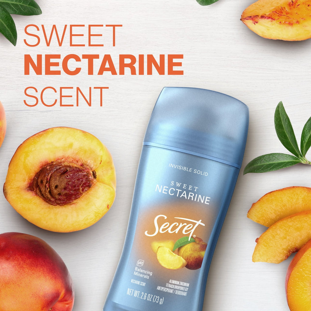 Fresh Antiperspirant Deodorant Invisible Solid for Women, Nectarine, 2.6 oz