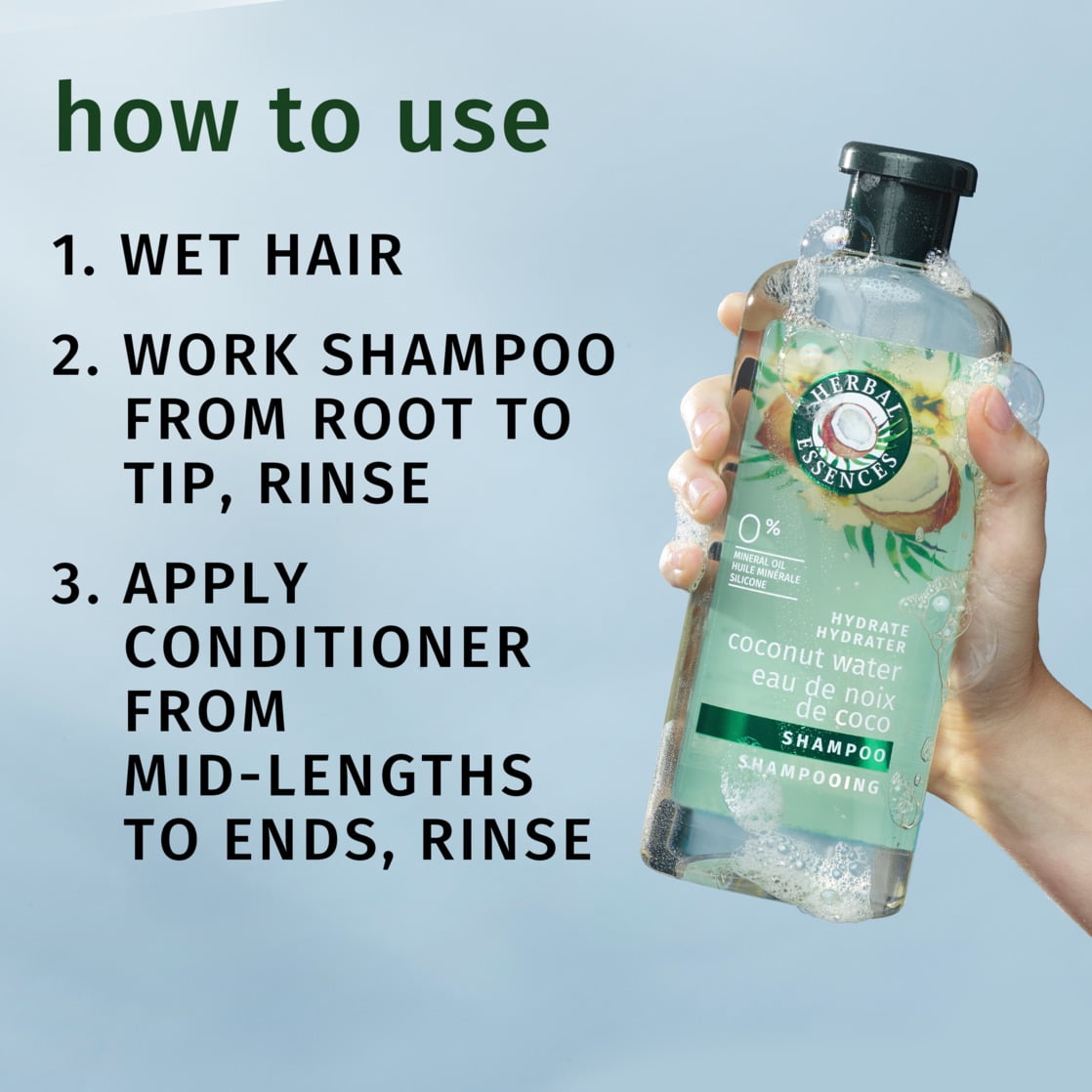 Moisturizing Shampoo and Conditioner Set, Coconut Water and Jasmine, 27 fl oz