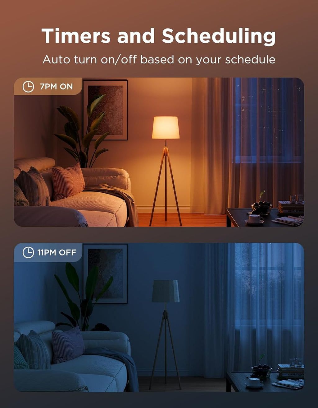 E26 Smart LED Colored Light Bulbs (4pack)