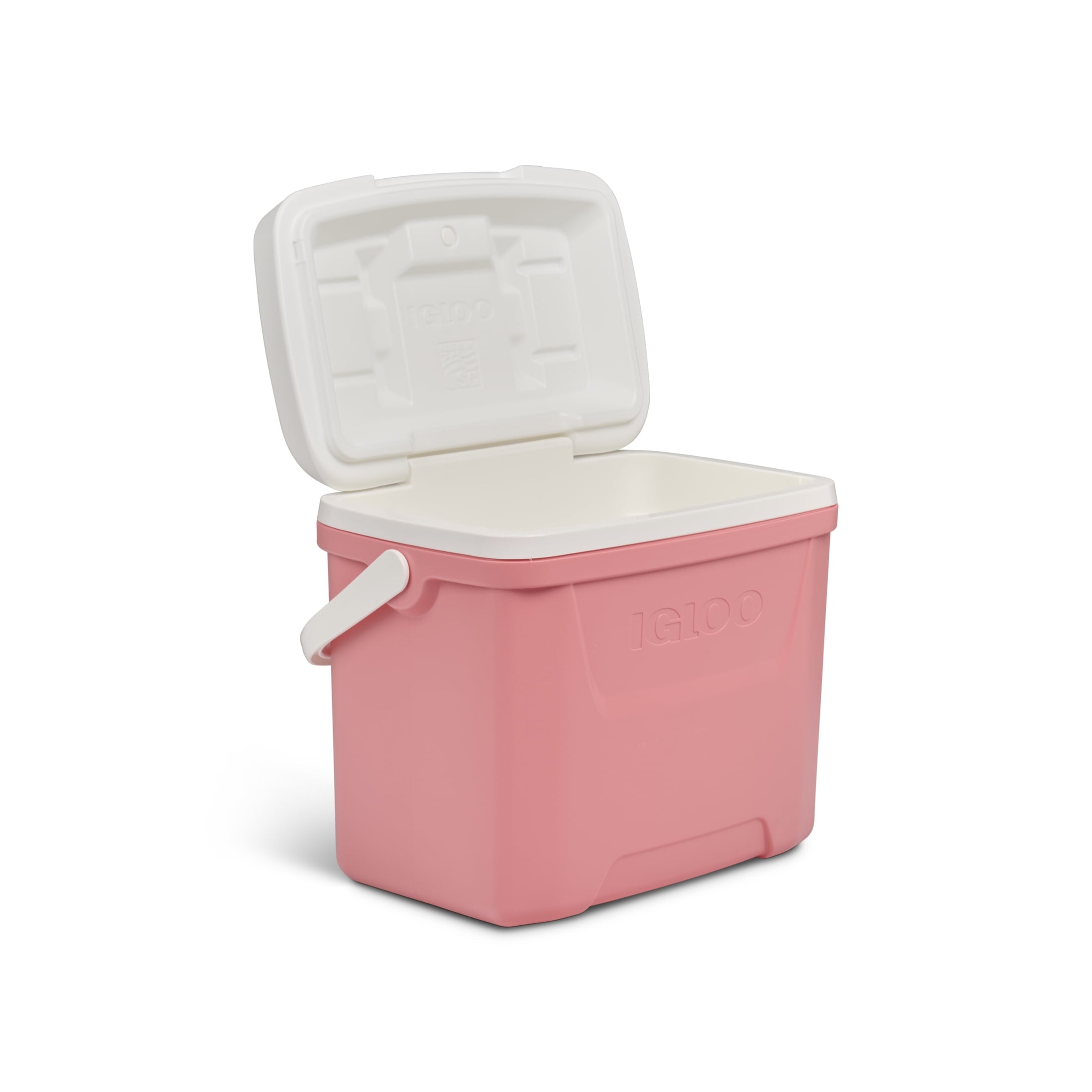 28 QT Laguna Hard-Sided Ice Chest Cooler, Aqua Blue and White