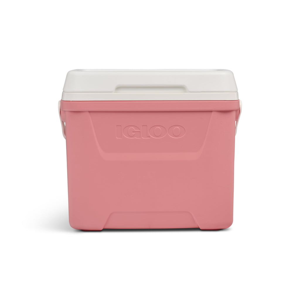28 QT Laguna Hard-Sided Ice Chest Cooler, Aqua Blue and White