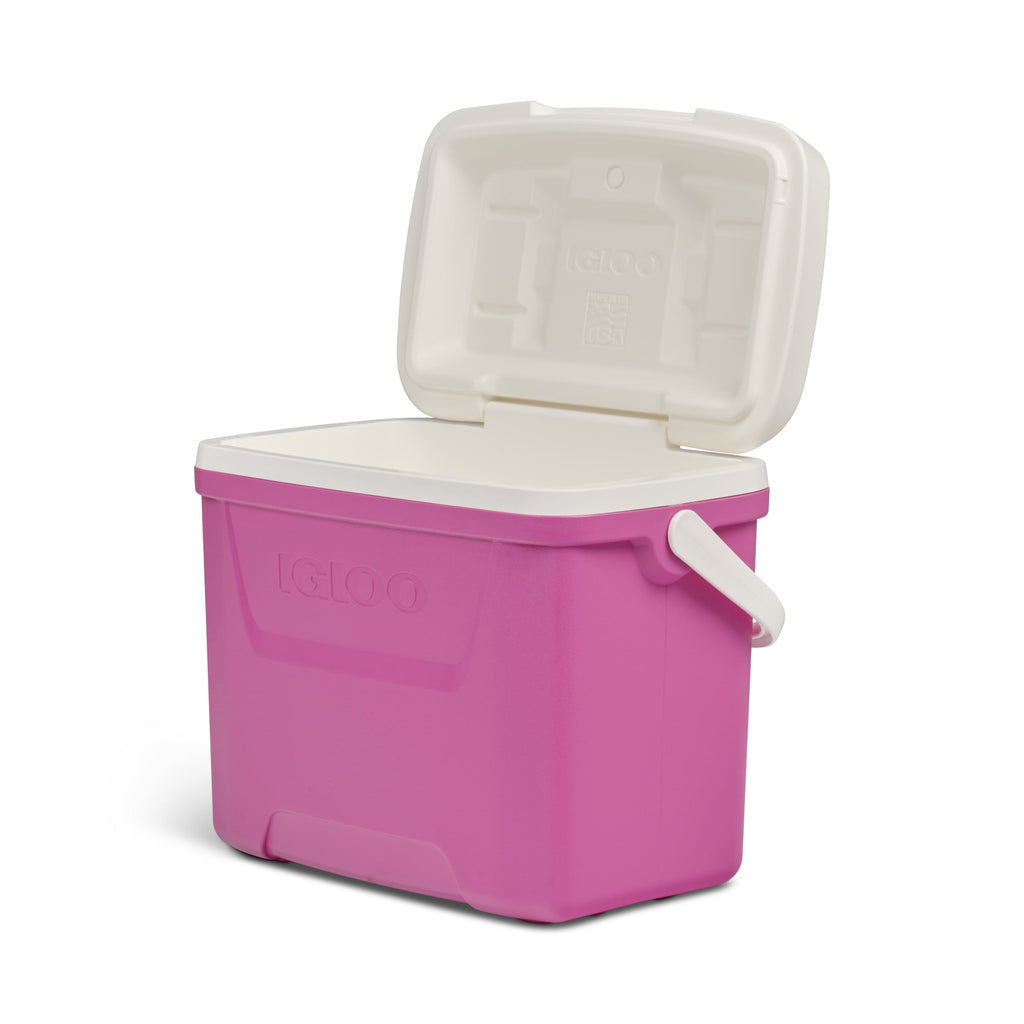 28 QT Laguna Hard-Sided Ice Chest Cooler, Aqua Blue and White