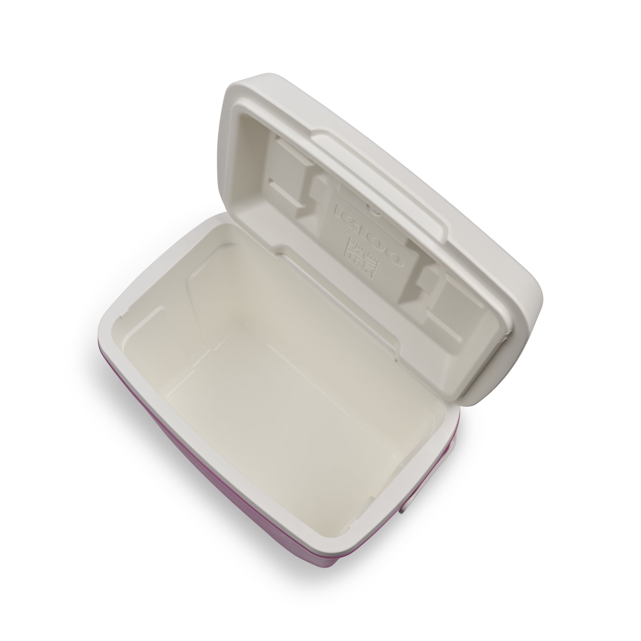 28 QT Laguna Hard-Sided Ice Chest Cooler, Aqua Blue and White