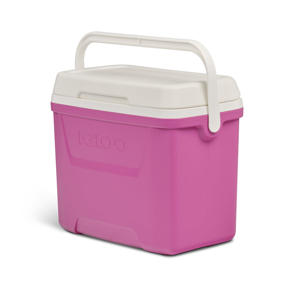 28 QT Laguna Hard-Sided Ice Chest Cooler, Aqua Blue and White