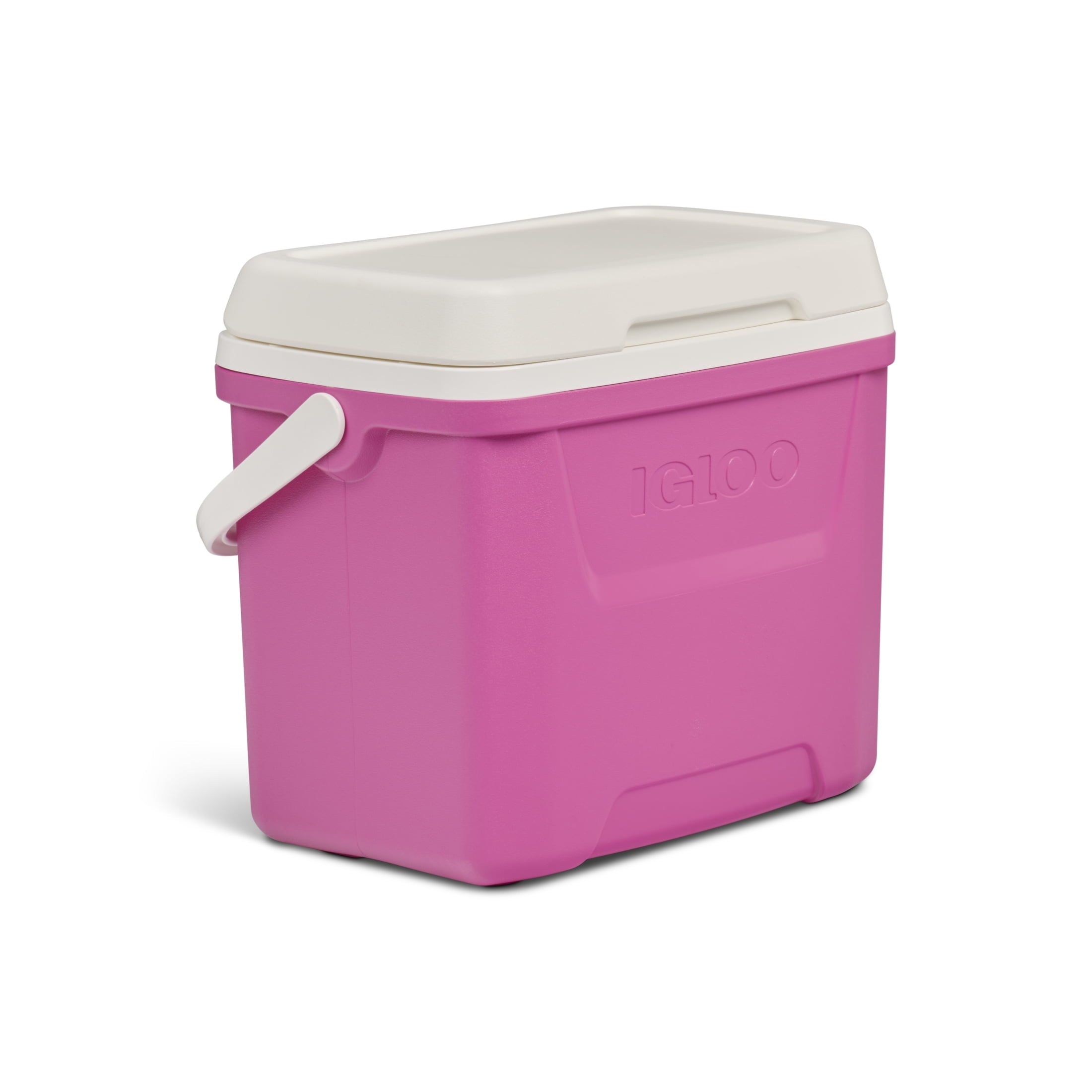 28 QT Laguna Hard-Sided Ice Chest Cooler, Aqua Blue and White