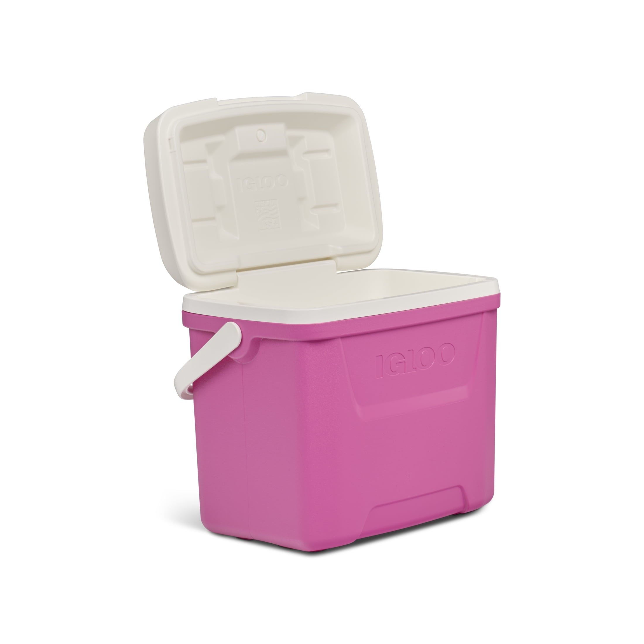 28 QT Laguna Hard-Sided Ice Chest Cooler, Aqua Blue and White
