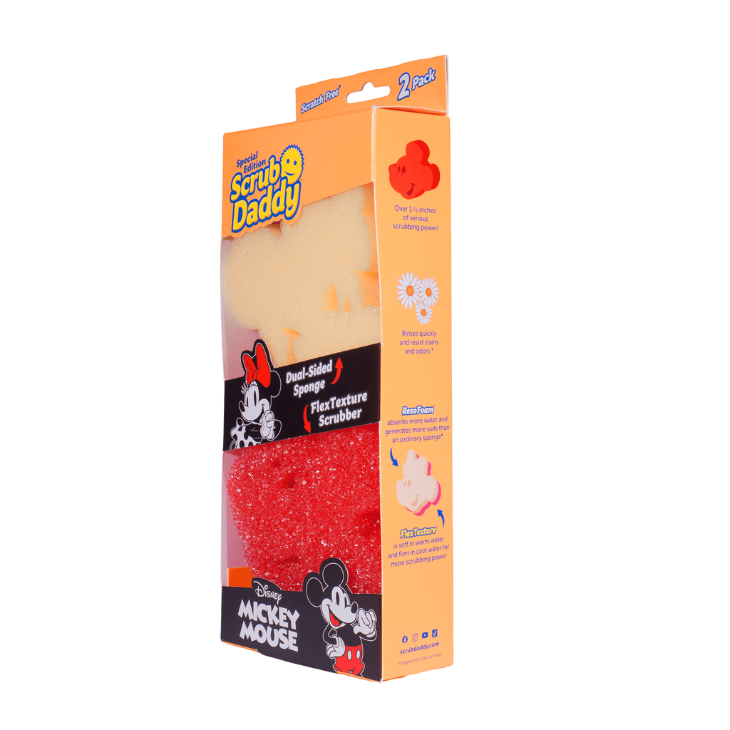 Disney Mickey &amp; Minnie Mouse Non-Scratch Cleaning Sponges, 2-Pack
