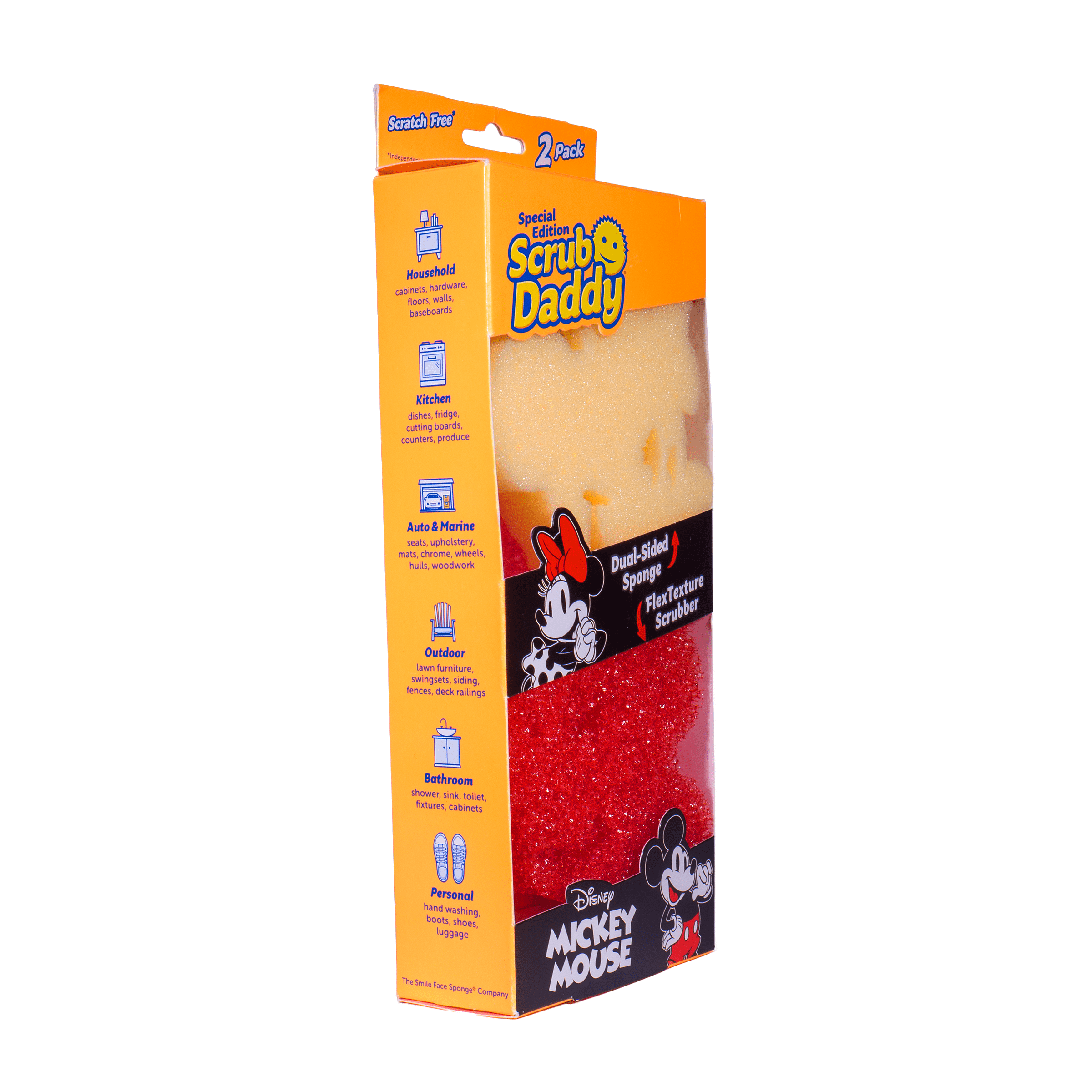 Disney Mickey &amp; Minnie Mouse Non-Scratch Cleaning Sponges, 2-Pack