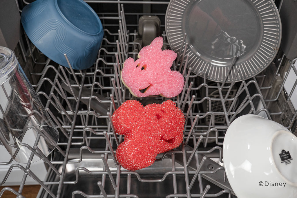 Disney Mickey &amp; Minnie Mouse Non-Scratch Cleaning Sponges, 2-Pack