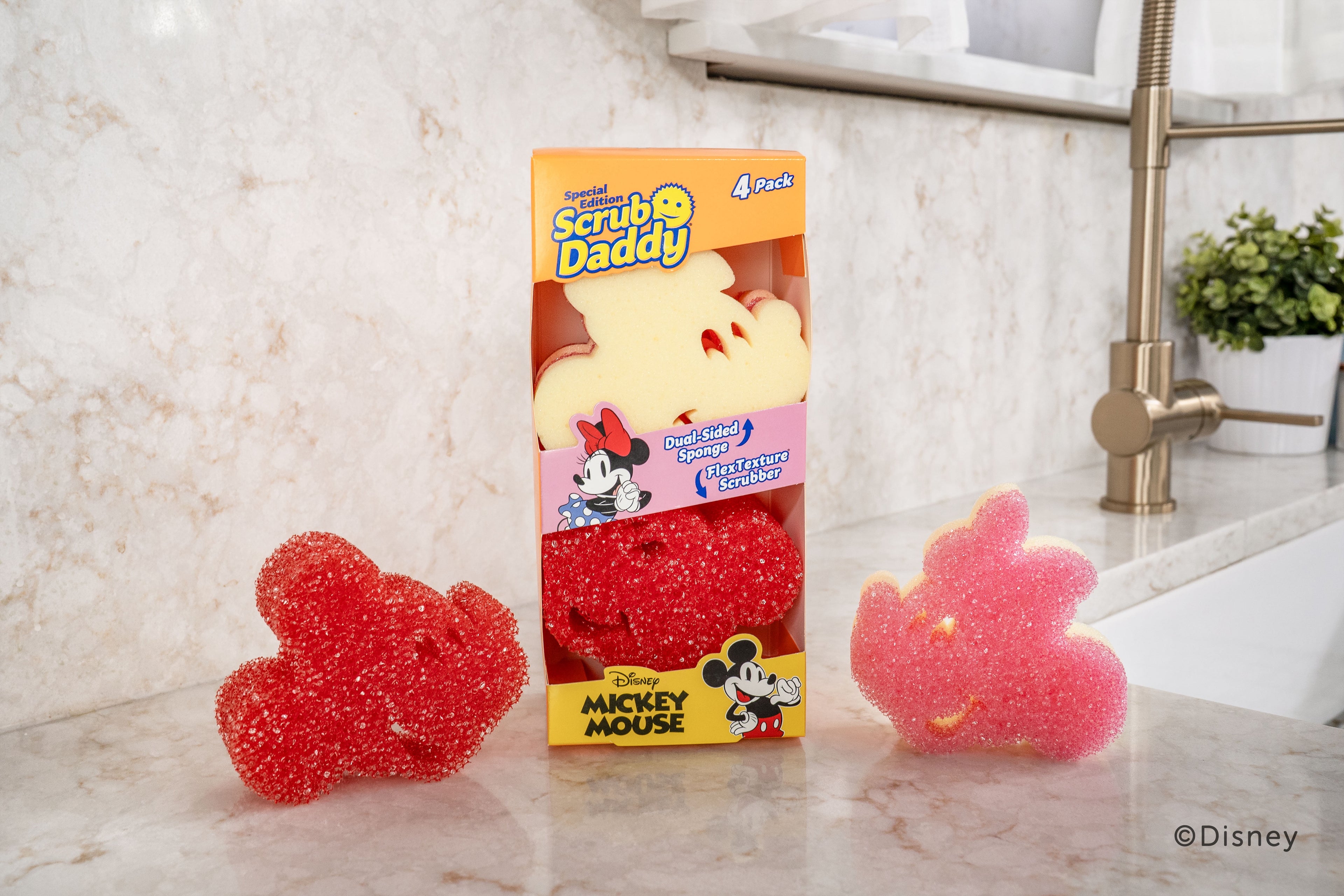 Disney Mickey &amp; Minnie Mouse Non-Scratch Cleaning Sponges, 2-Pack