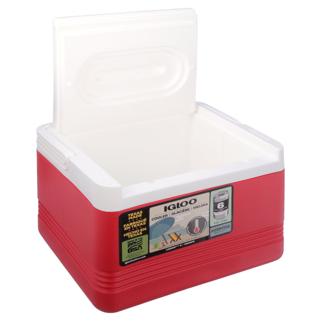 Legend 24-Can Cooler Coolbox - 17 Qt Capacity - Red