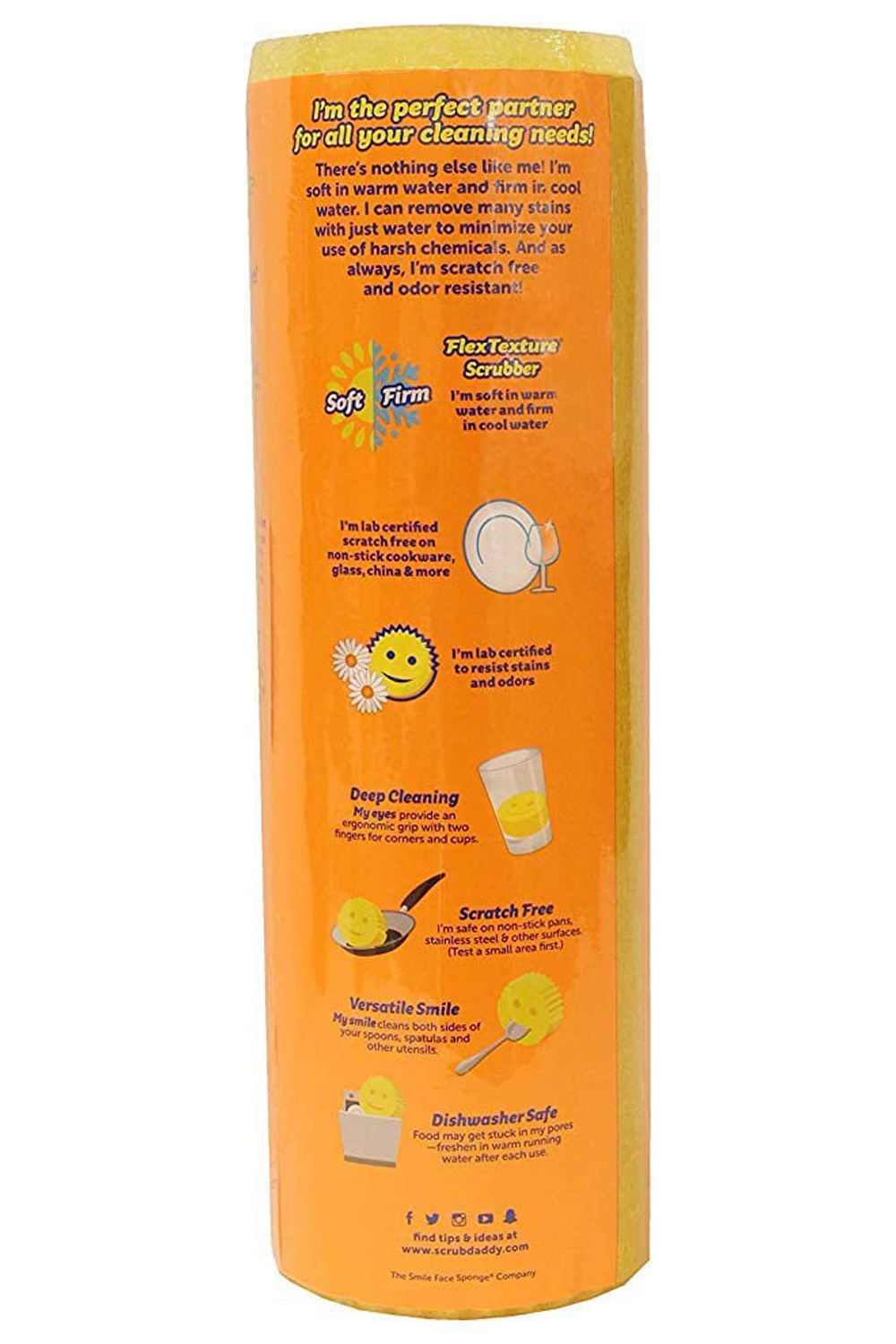 FlexTexture Scrubber Roll Sponge, 8 Count