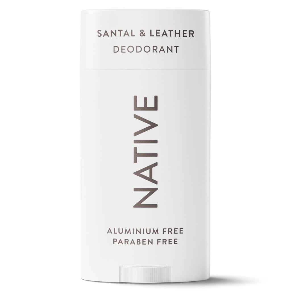 Aluminum Free Deodorant For Men, 72 Hour Solid Deodorant Stick, Santal &amp; Leather, 3.1oz