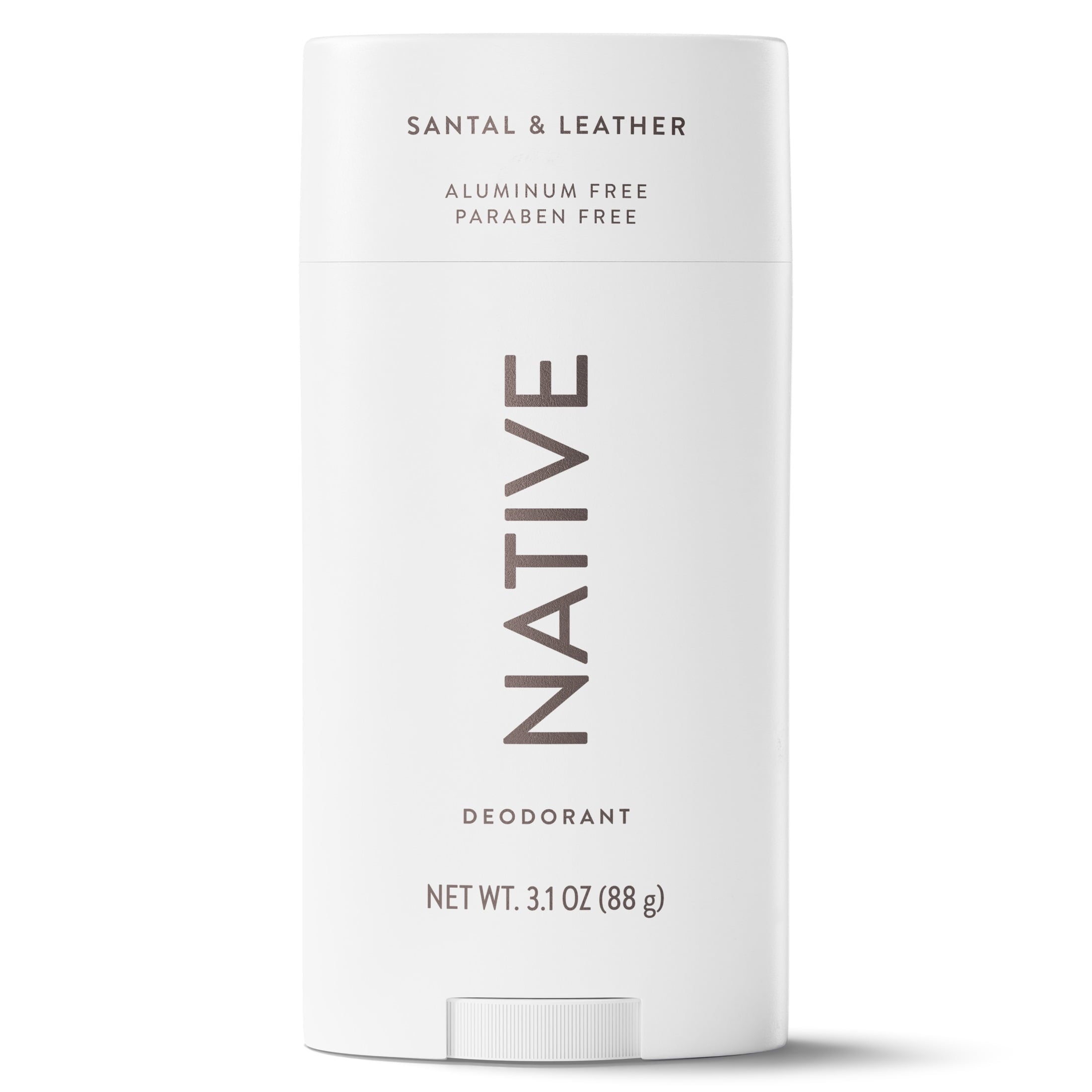 Aluminum Free Deodorant For Men, 72 Hour Solid Deodorant Stick, Santal &amp; Leather, 3.1oz