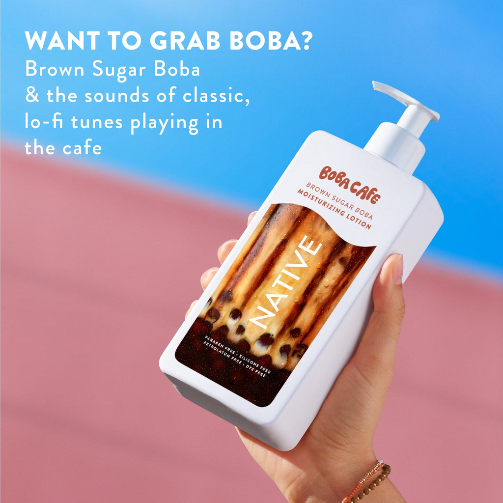 Moisturizing Body Lotion, Limited Edition Brown Sugar Boba, Silicone Free for Women and Men, Boba Café, 16.5 oz