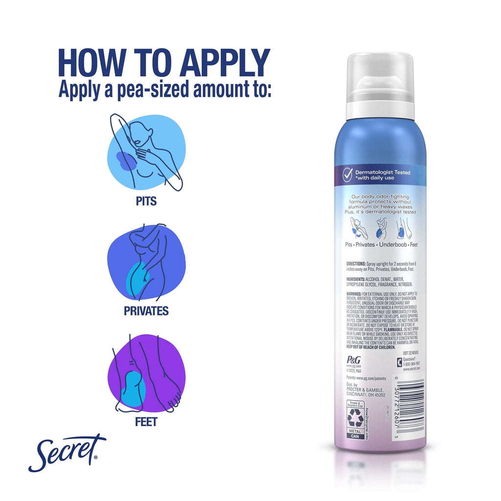 Women's Whole Body Deodorant Aluminum Free Spray, Peach &amp; Vanilla 3.5oz