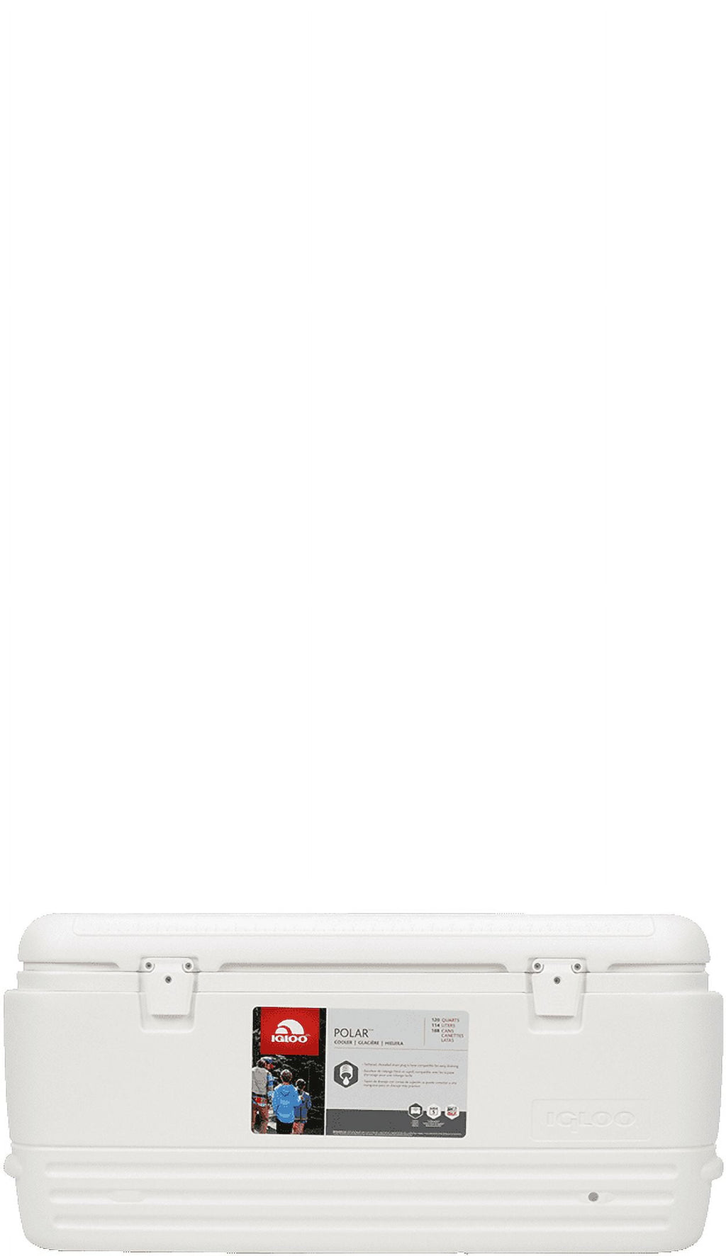 120 qt. Quick &amp; Cool Polar Ice Chest Cooler, White