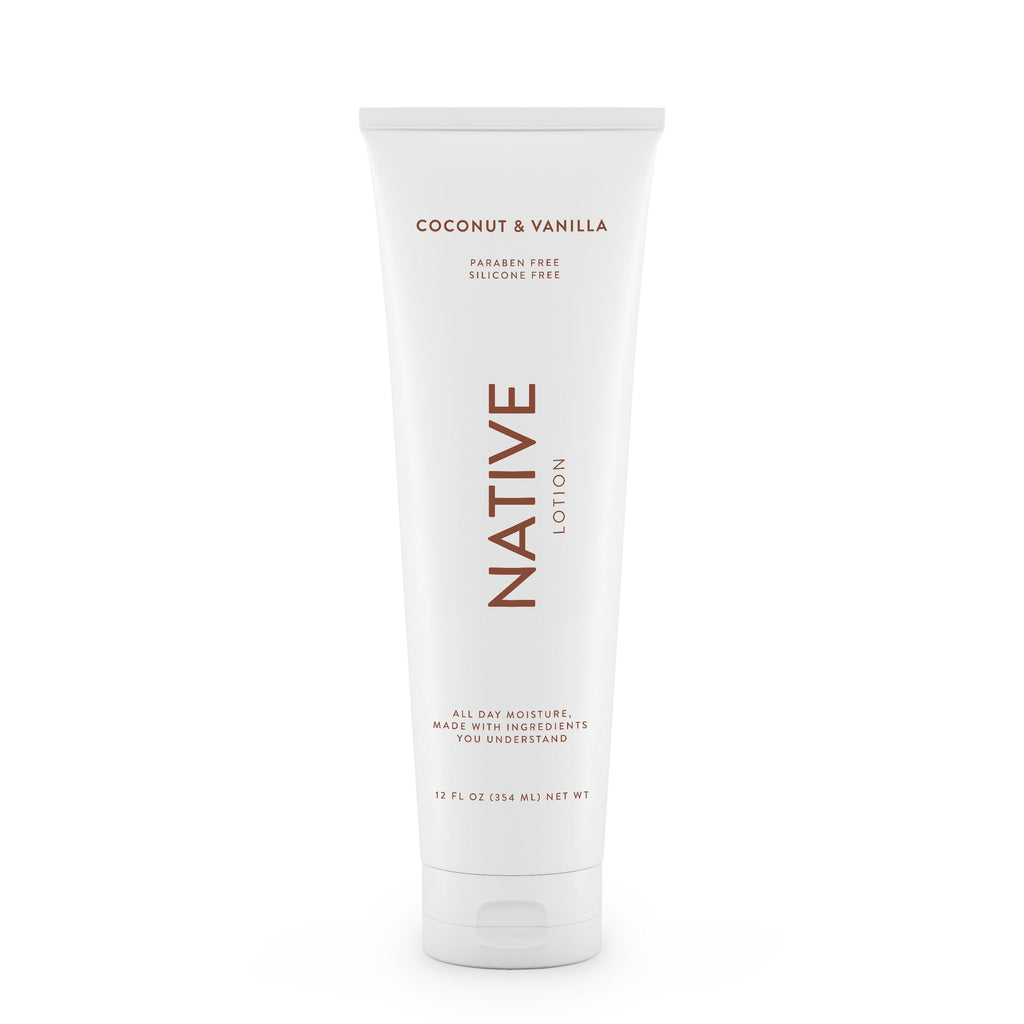 Natural Hand and Body Lotion, Coconut &amp; Vanilla, Paraben Free, Silicone Free 12 oz