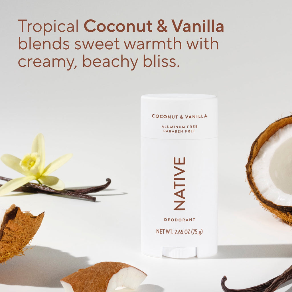 Deodorant, Aluminum Free, Coconut &amp; Vanilla, Deodorant for Women and Men, 2.65 oz